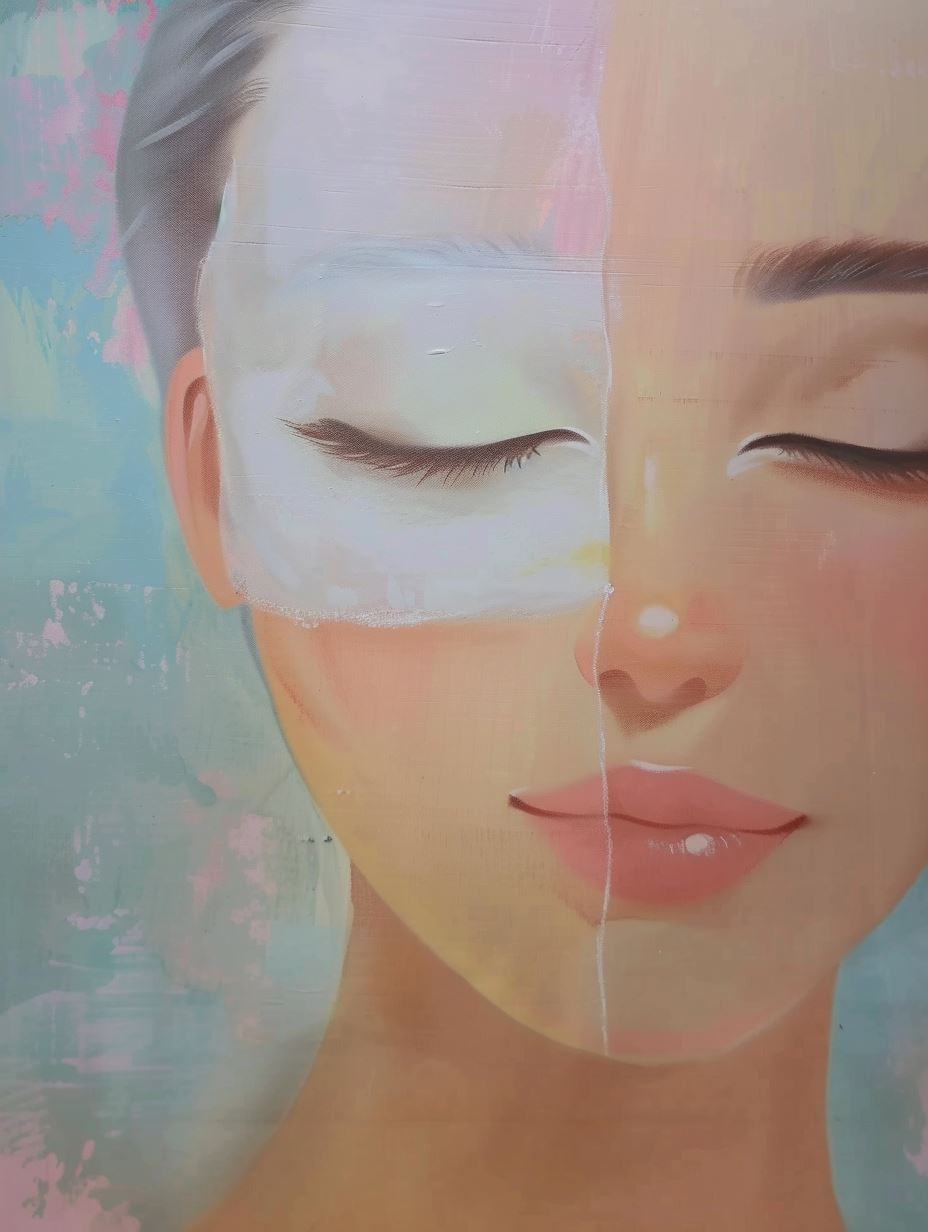 Ethereal Gaze in Pastel Light - Image 2