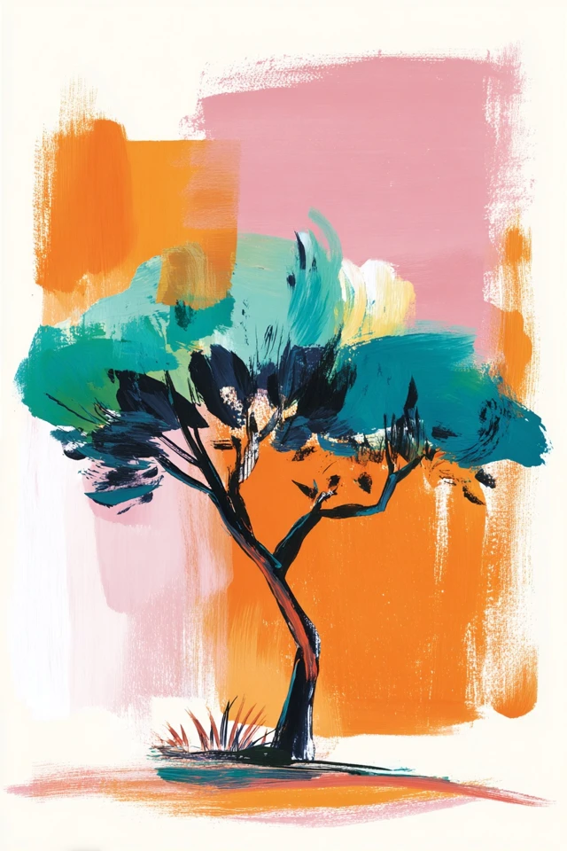 Vibrant Brushstroke Muse - Image 5