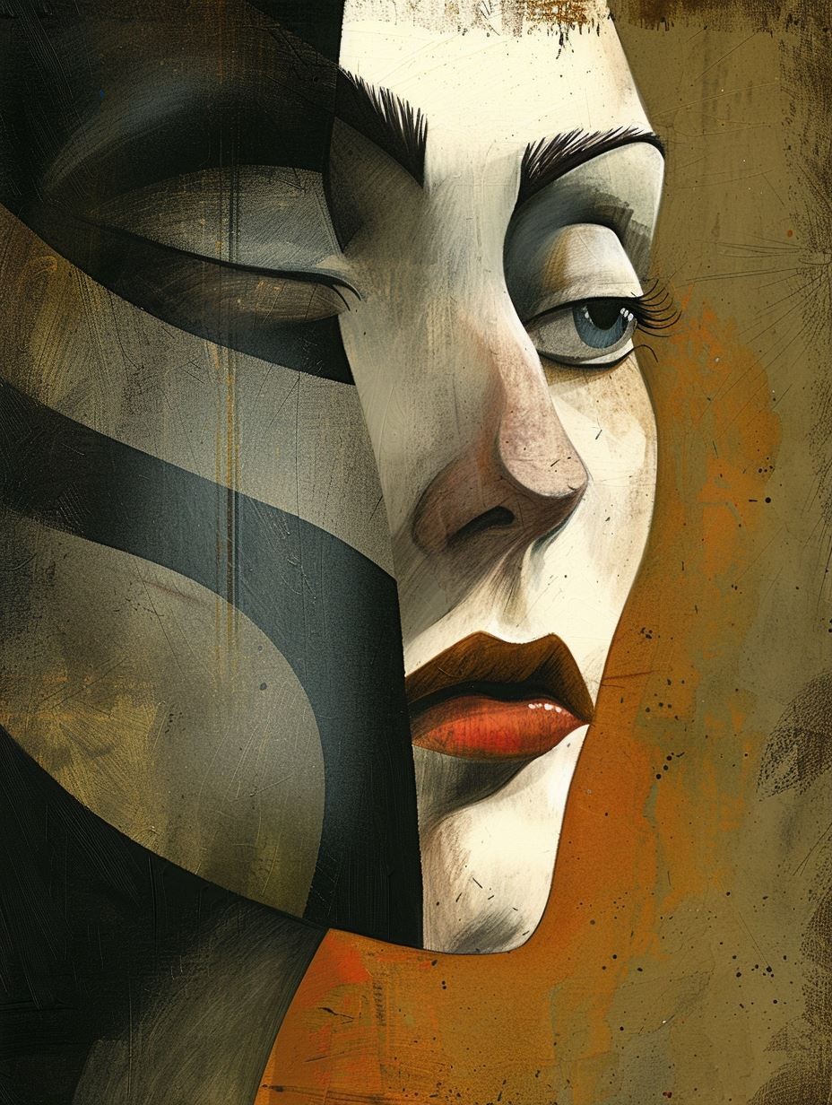 Dual Nature Surrealist Portrait