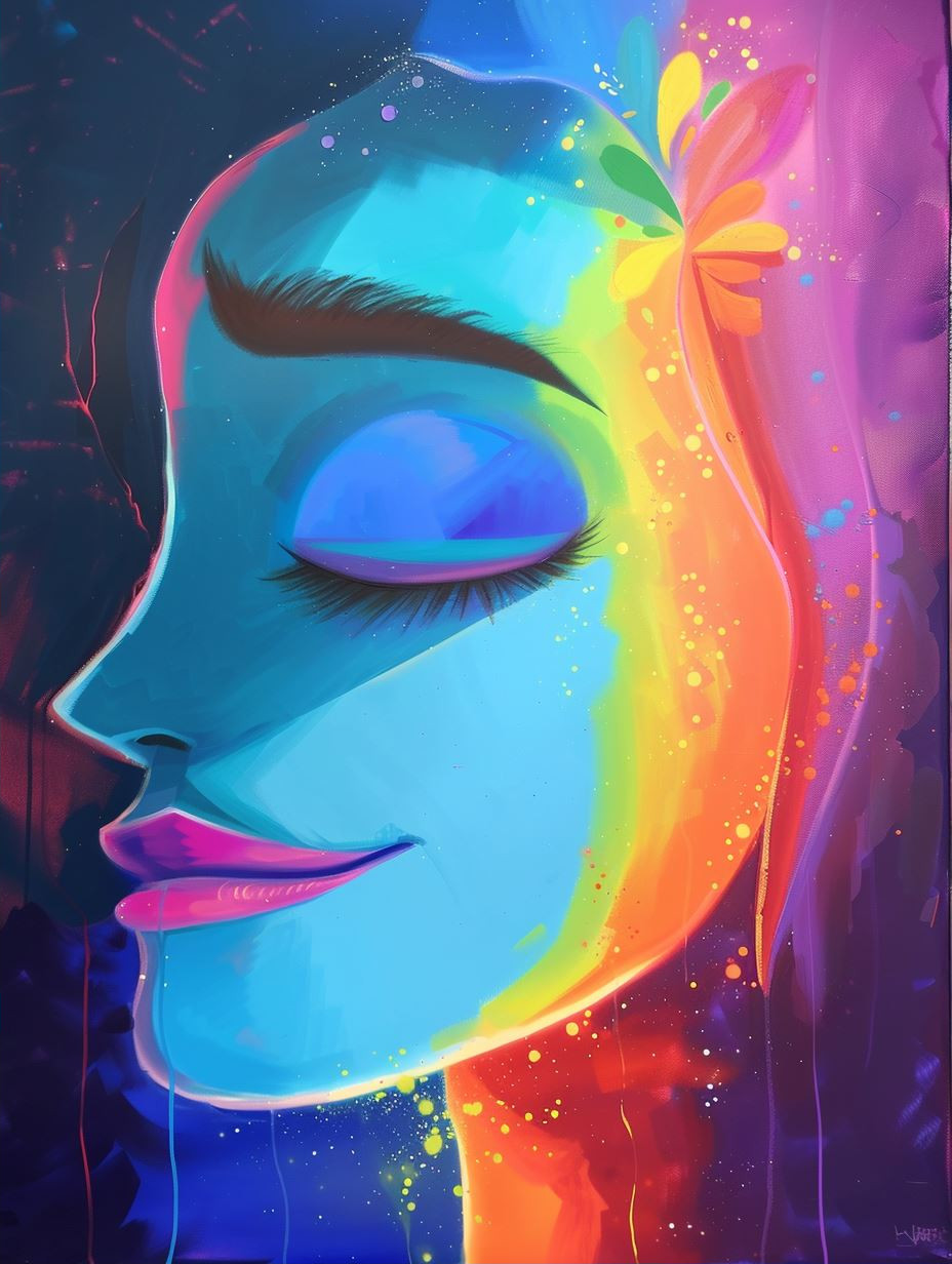 Neon Dreams: Ethereal Digital Portraits - Image 2