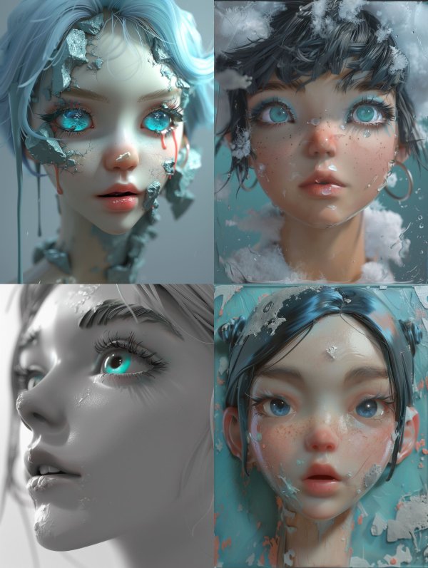 Ethereal Porcelain Spirit Portraits