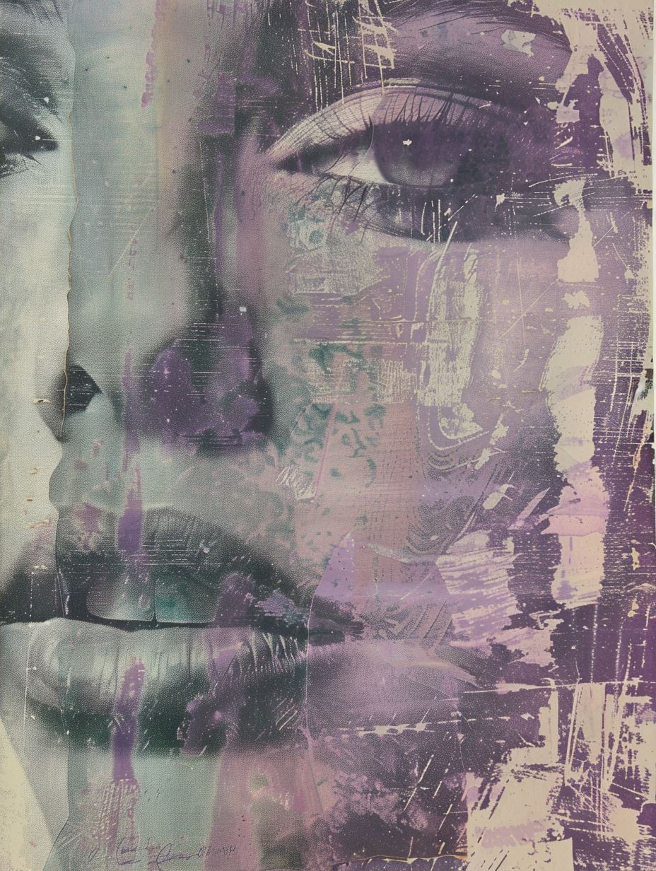 Ethereal Purple Fragmented Portraits - Image 2