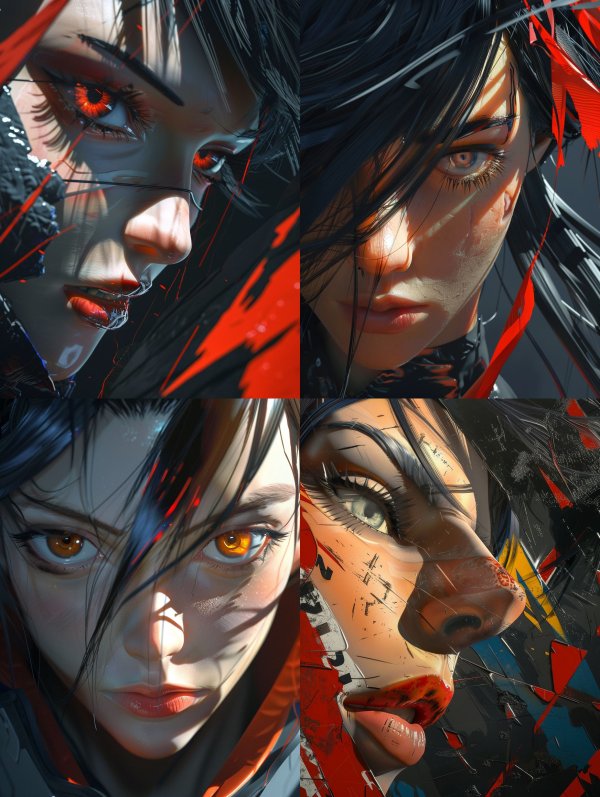 Cyberpunk Noir Crimson Fragments