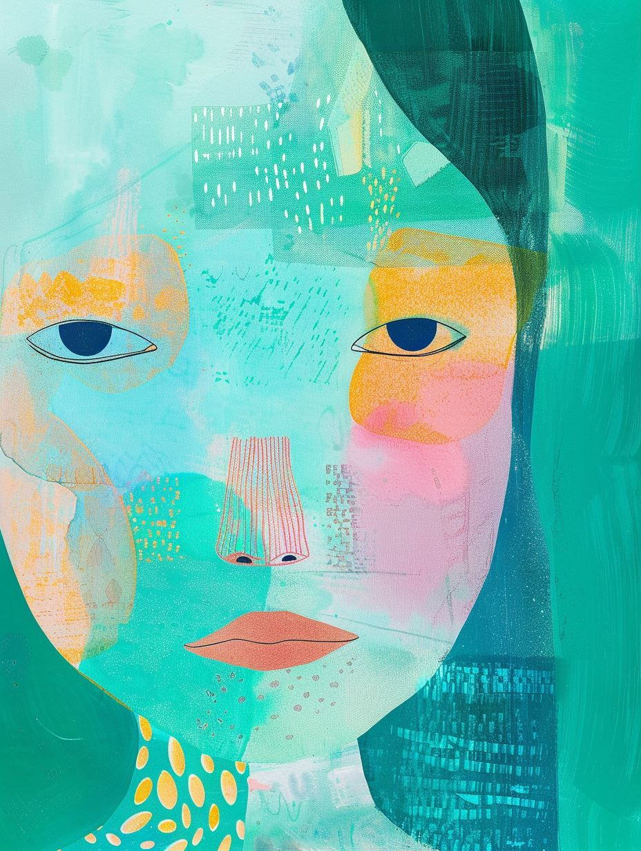 Abstract Pastel Portrait - Image 1