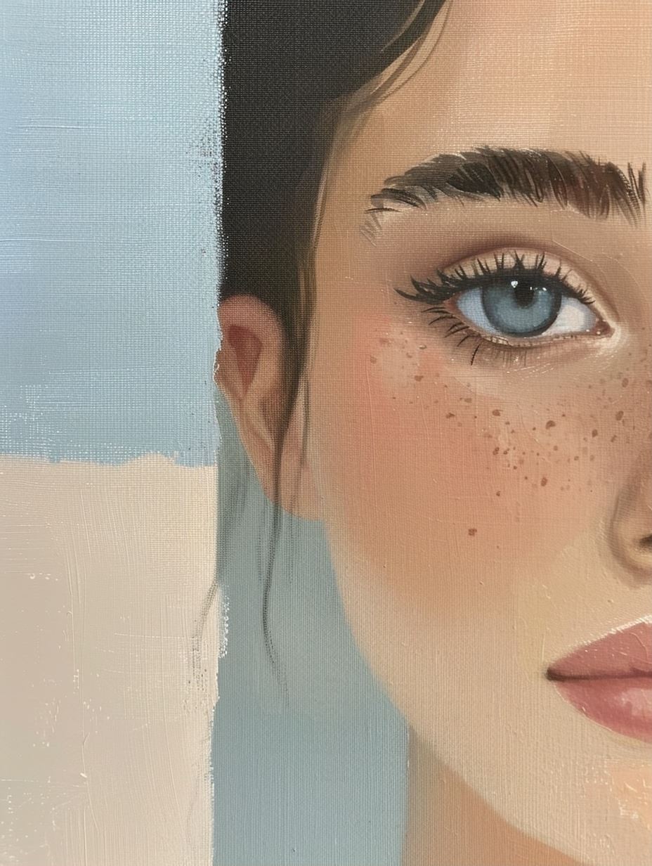 Ethereal Canvas Portrait Study
