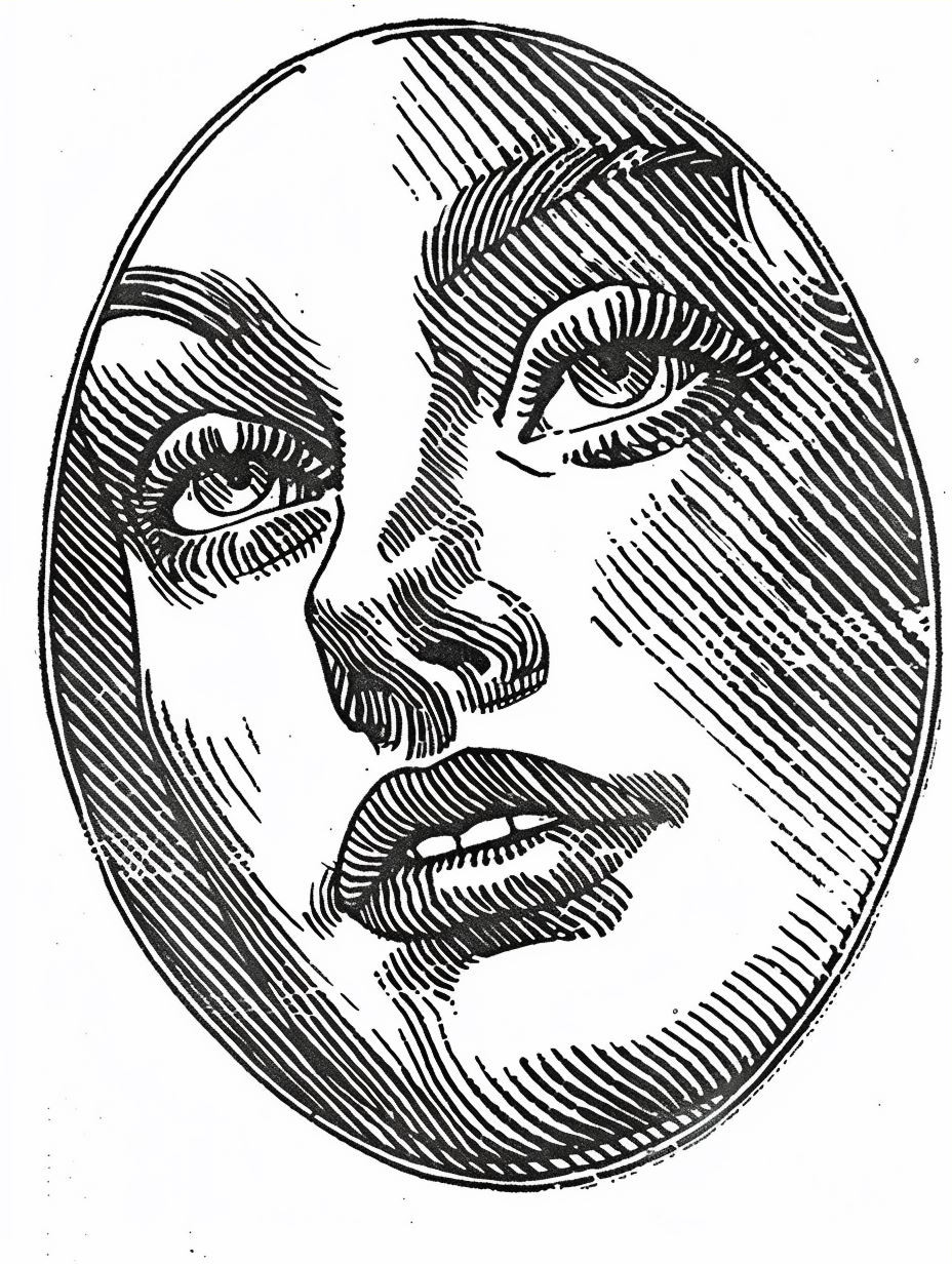 Vintage Etched Portraiture Study - Image 3