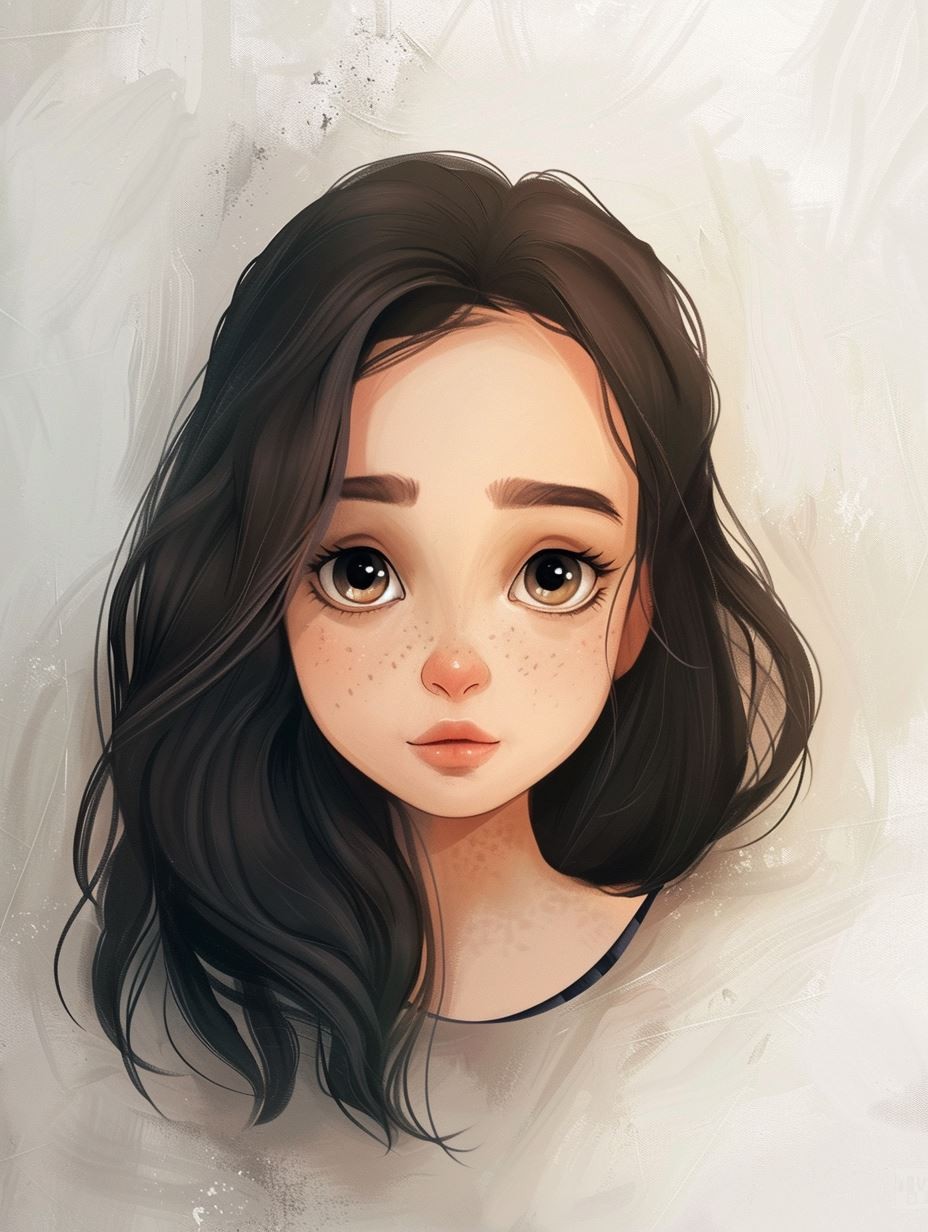 Serene Dreamy Digital Portrait - Image 2