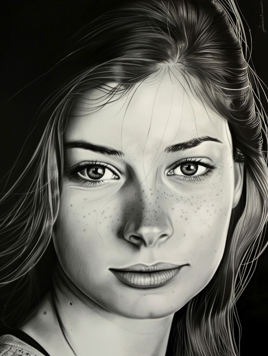 Ethereal Gazes in Monochrome - Image 1