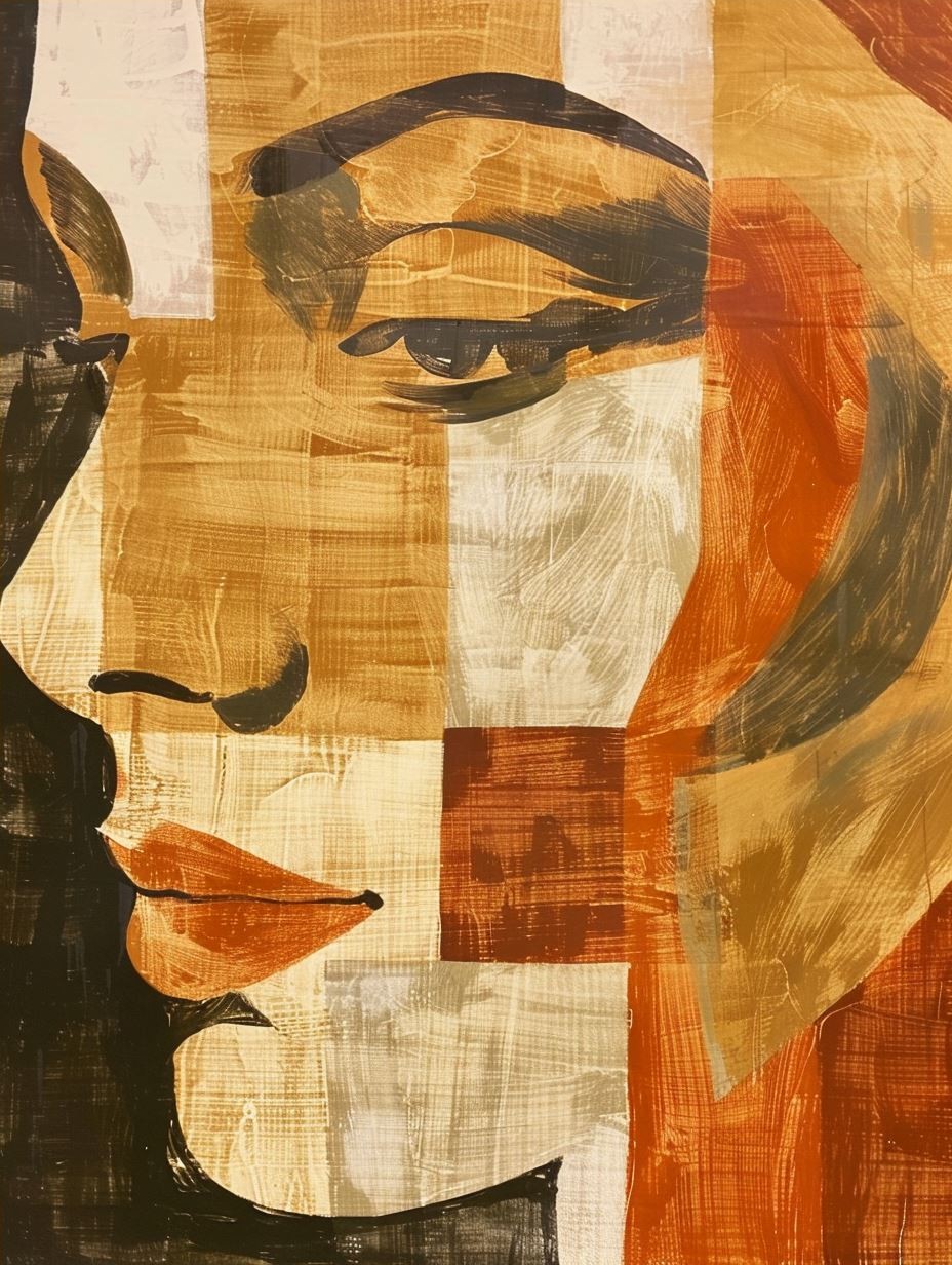 Abstract Amber Portrait Study - Image 4
