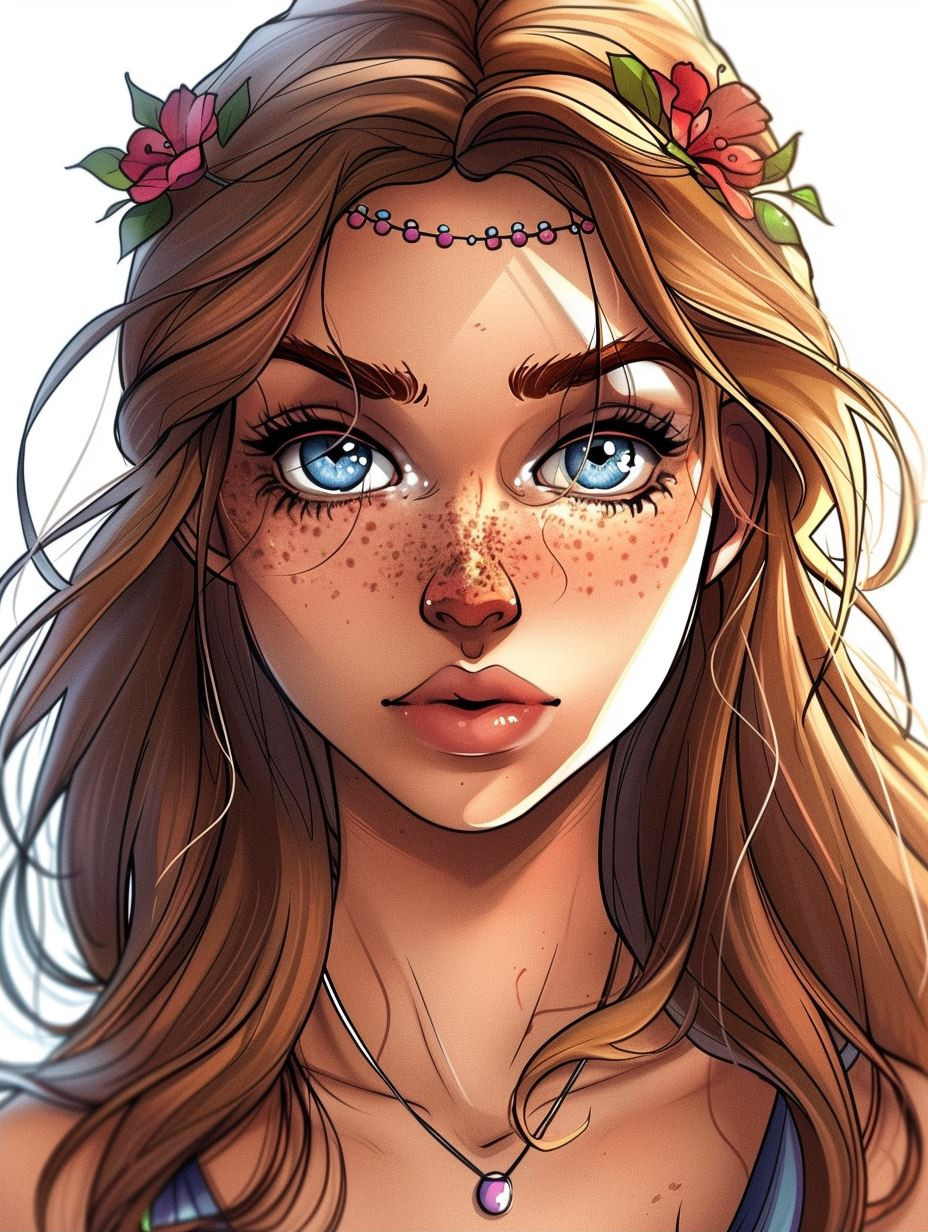 Sun-Kissed Digital Portrait Art - Image 2