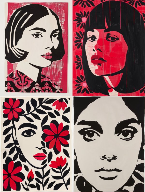 Bold Visions in Red and Black