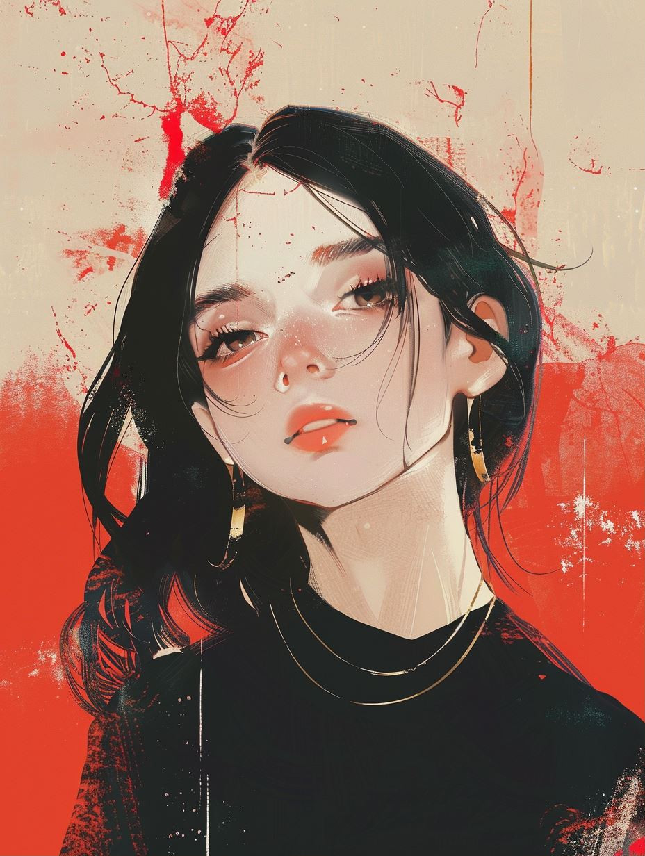 Crimson Ink Muse - Image 1