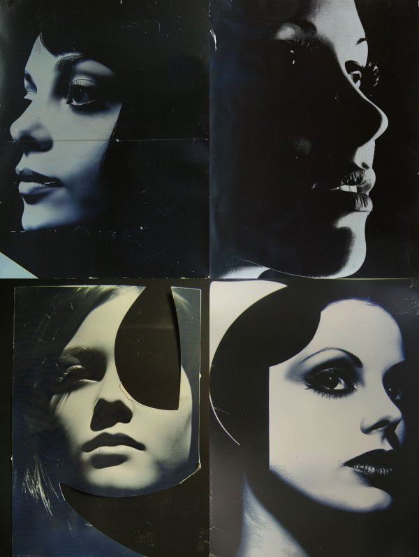 Dramatic Chiaroscuro Portrait Collage