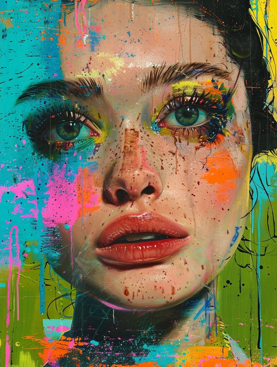Vibrant Abstract Portrait Fusion - Image 2