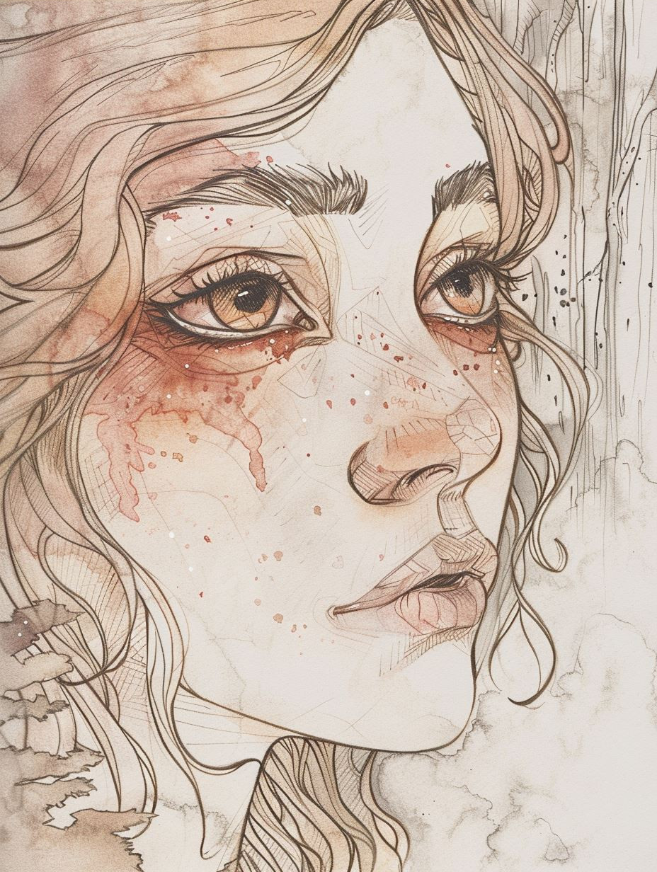 Ethereal Hand Drawn Portrait Studies - Image 3