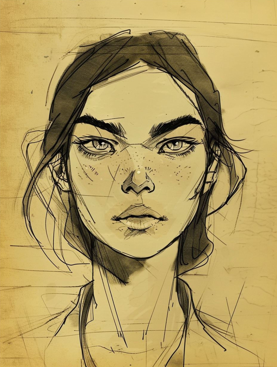 Soulful Gazes: Charcoal Portrait Studies - Image 4