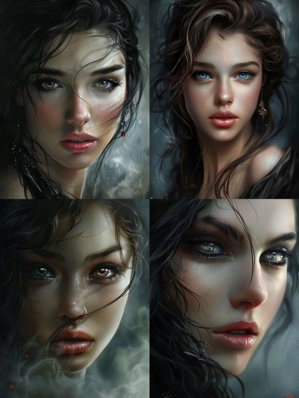 Ethereal Shadows and Misty Gazes