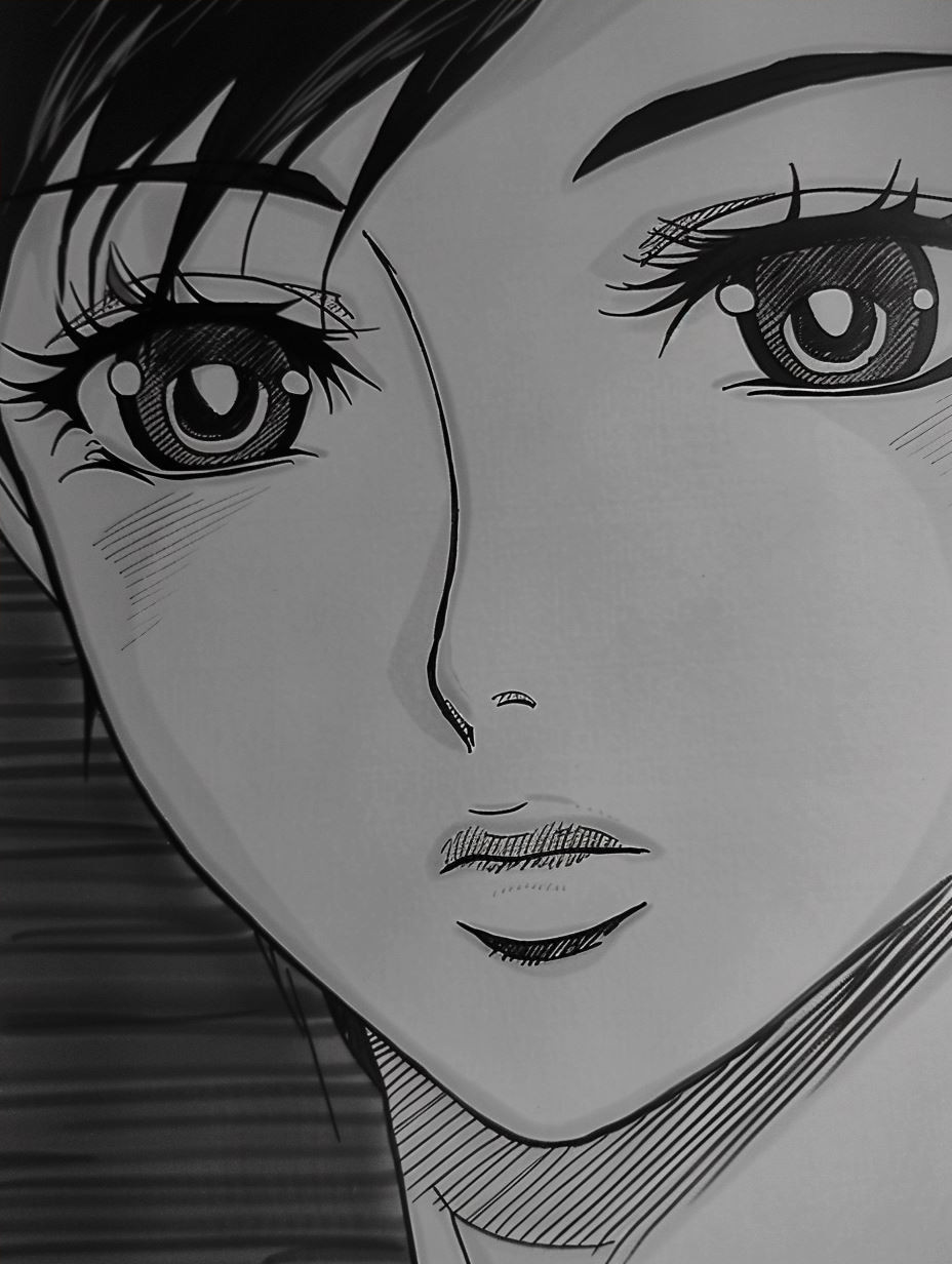 Elegant Anime Portrait Study - Image 4