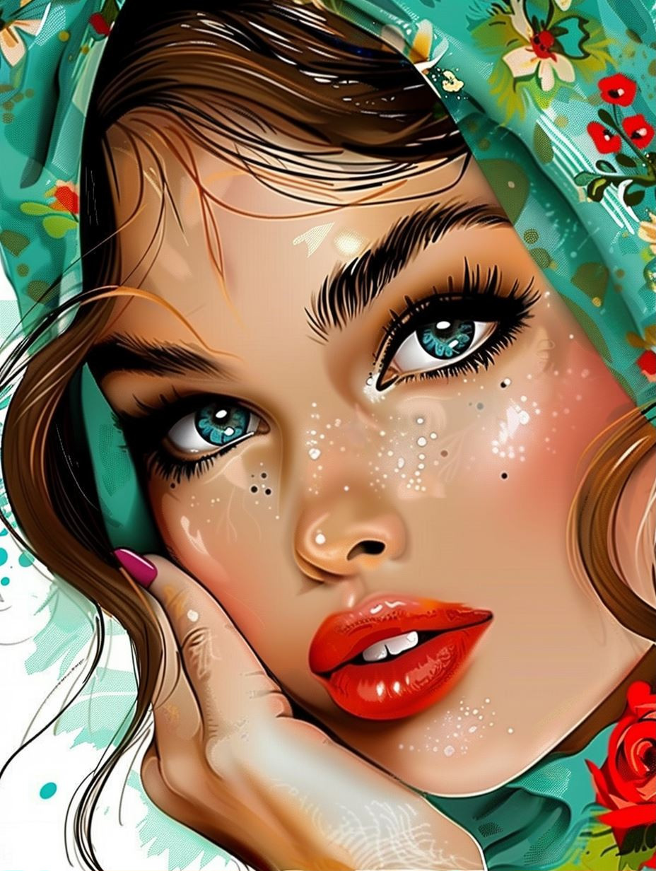 Vibrant Floral Feminine Portraits - Image 1