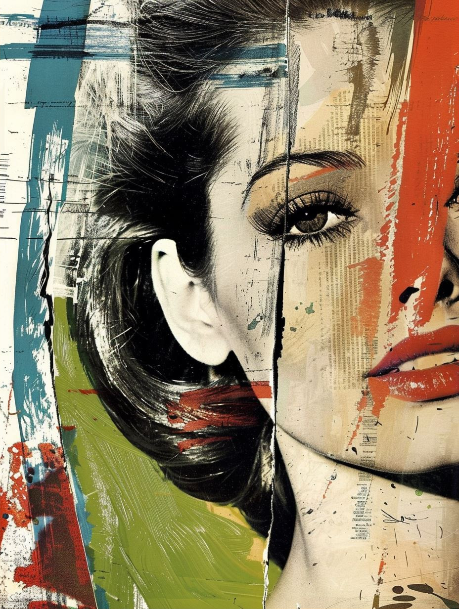 Vintage Pop Art Collage Portraits - Image 2