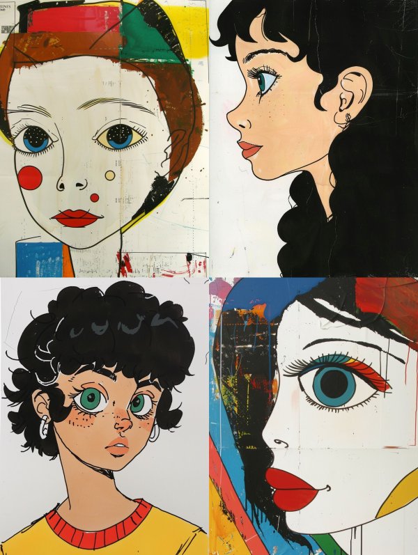 Modern Pop Art Female Portraits