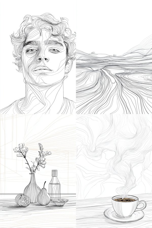 Fluid Contour Portrait