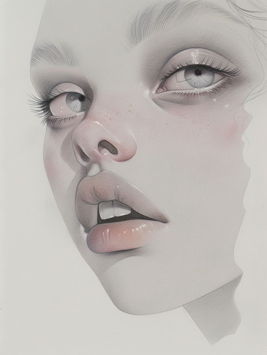 Ethereal Gazes in Soft Pastel - Image 1