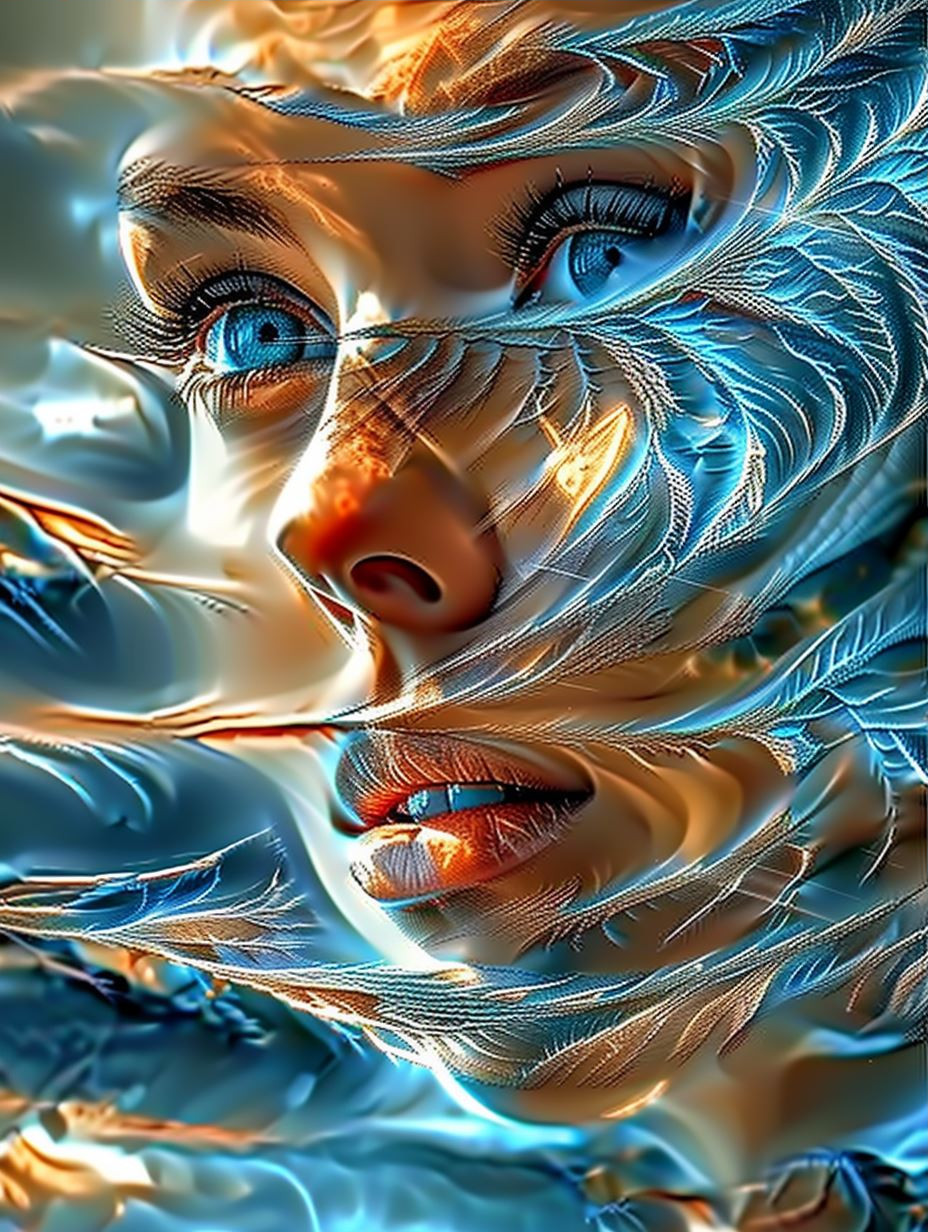 Luminous Neural Flow Portrait - Image 3