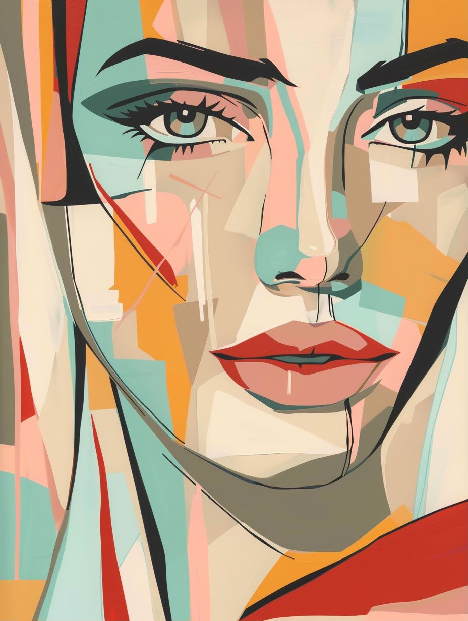 Fragmented Beauty: A Study in Color - Image 1