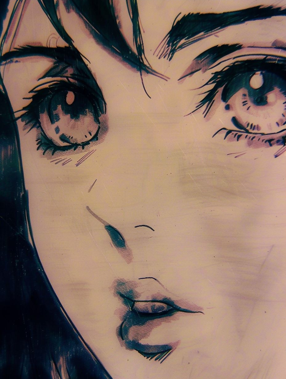 Glitchy Neon Dream Portrait - Image 3