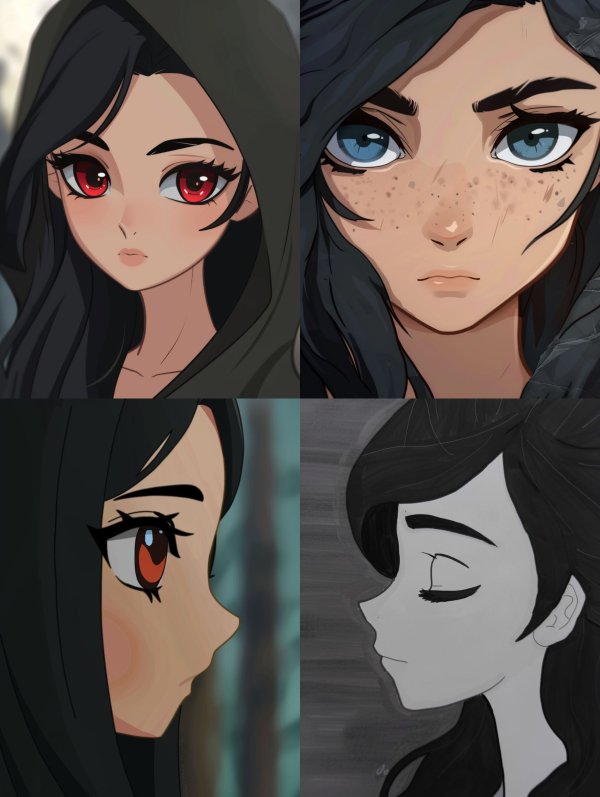 Four Visions of a Dark-Haired Muse