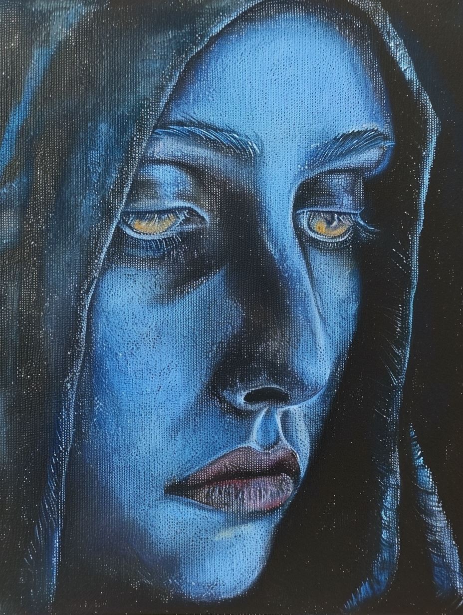 Ethereal Blue Hooded Gaze