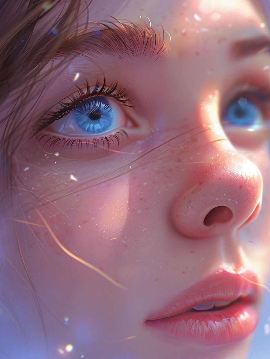 Ethereal Dewy Portraiture Study - Image 1