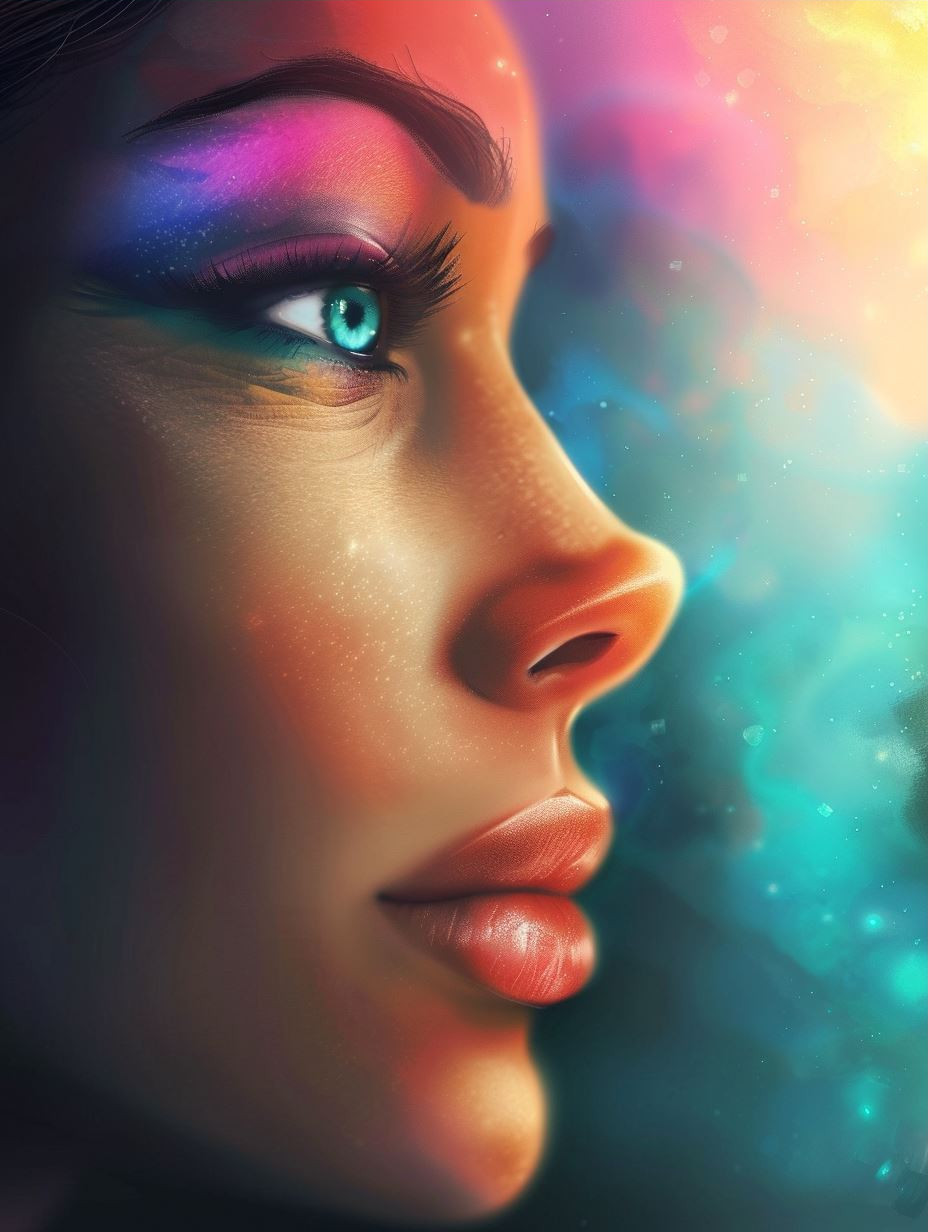 Ethereal Neon Prism Portraits - Image 3