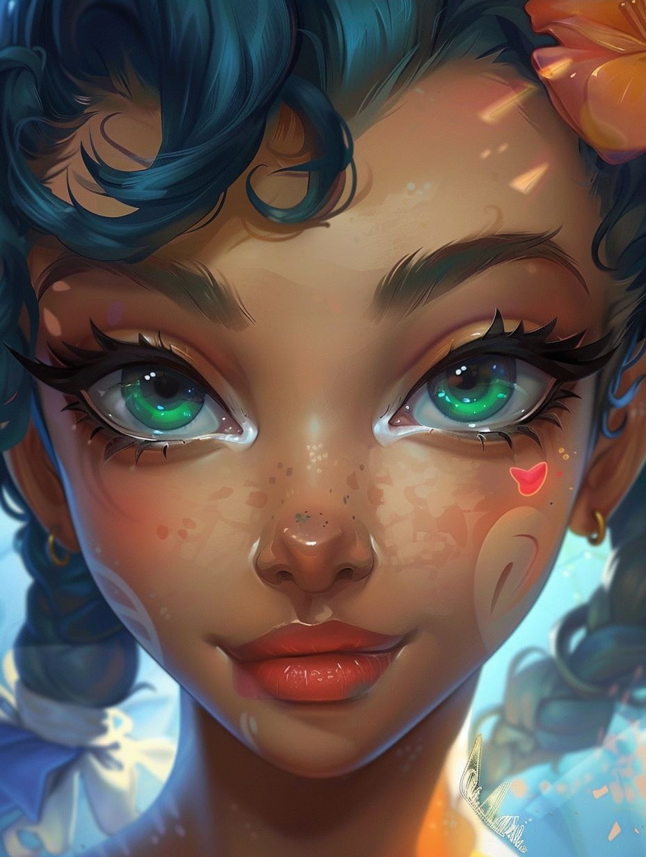 Ethereal Prism Portrait Study - Image 3