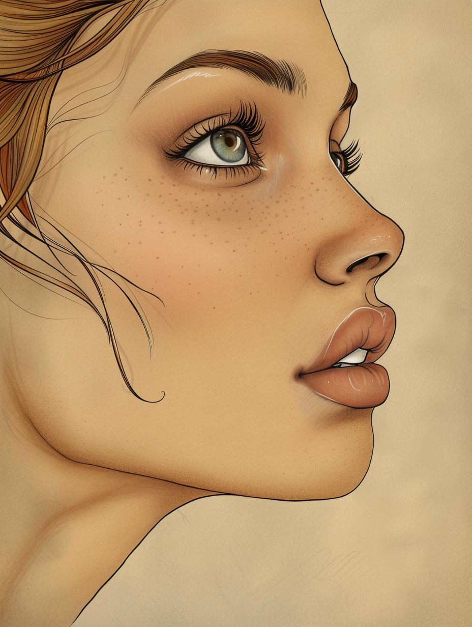 Ethereal Gaze: Digital Portrait Study - Image 4
