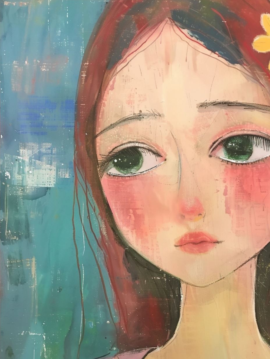 Whimsical Pastel Portrait Art - Image 4