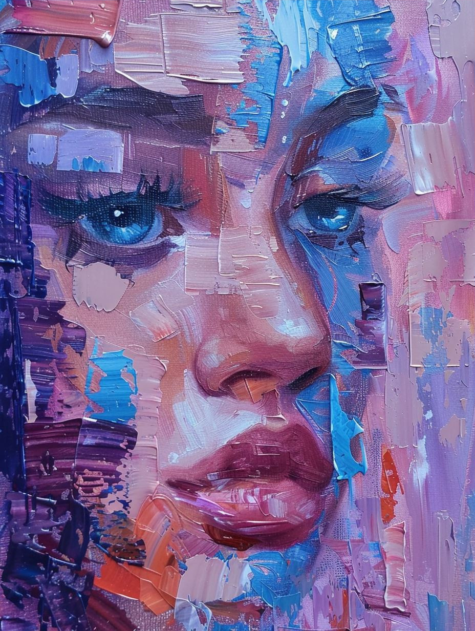 Vibrant Palette Knife Portraiture - Image 3