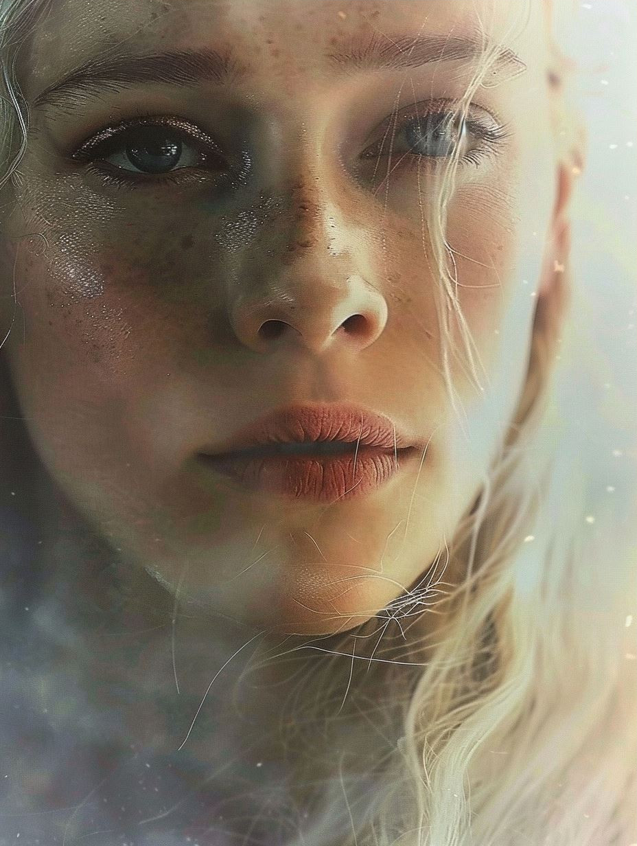 Ethereal Gaze of Frozen Beauty - Image 3
