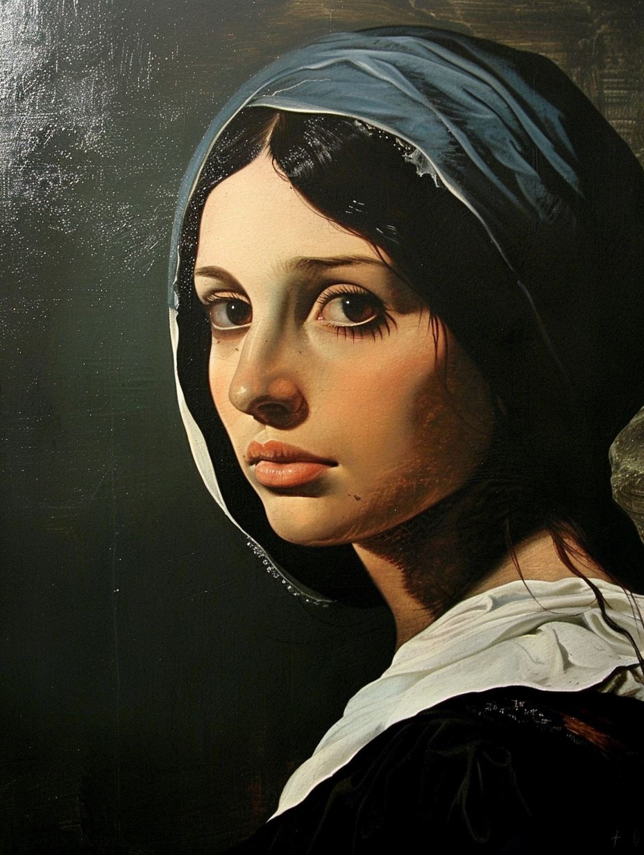Timeless Gazes: A Study in Classical Beauty - Image 2