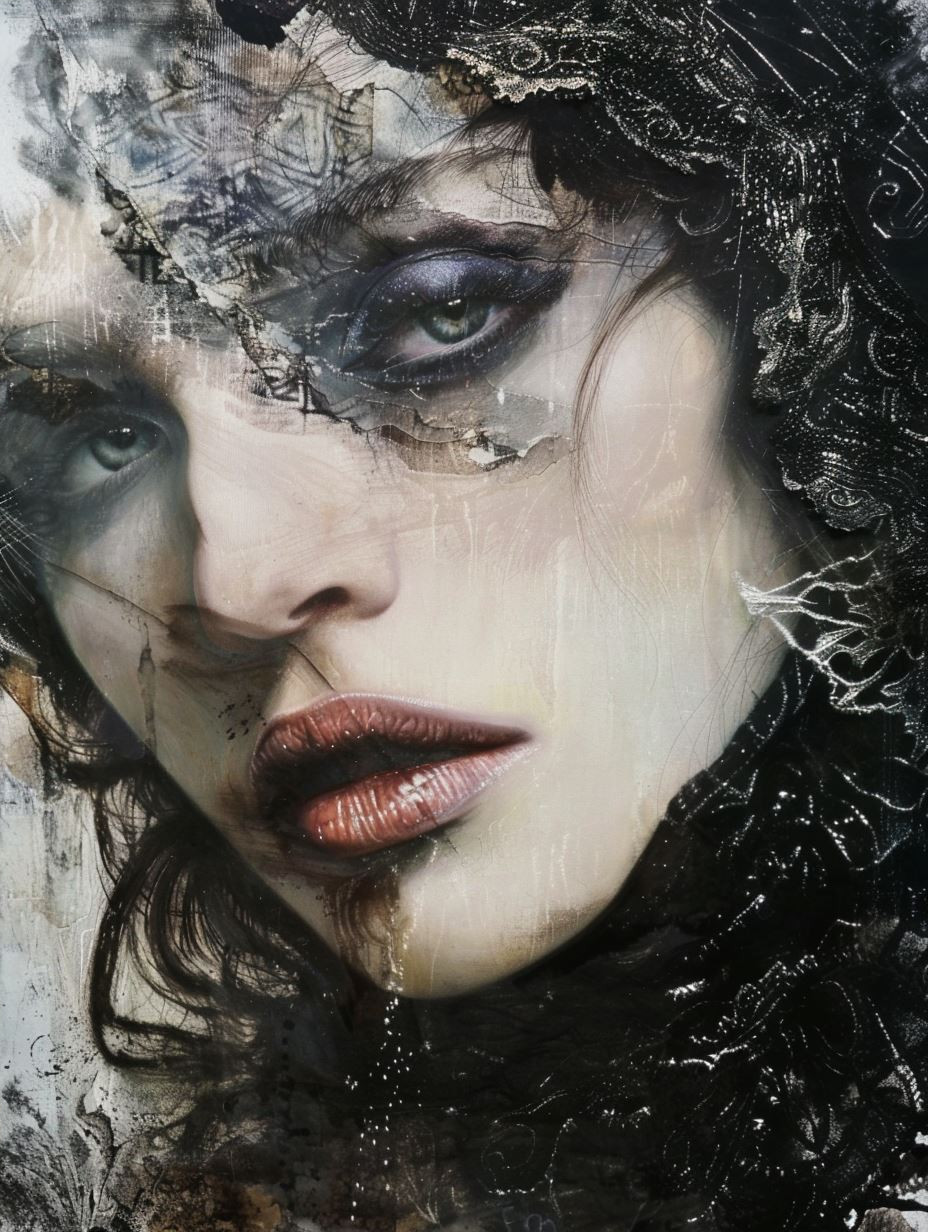 Ethereal Faces in Dark Water - Image 4