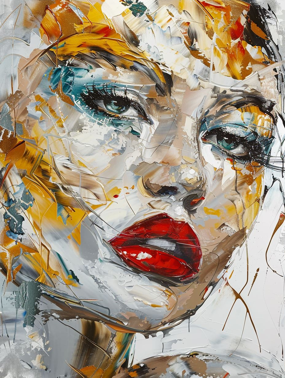 Abstract Expressionist Female Portraits - Image 3