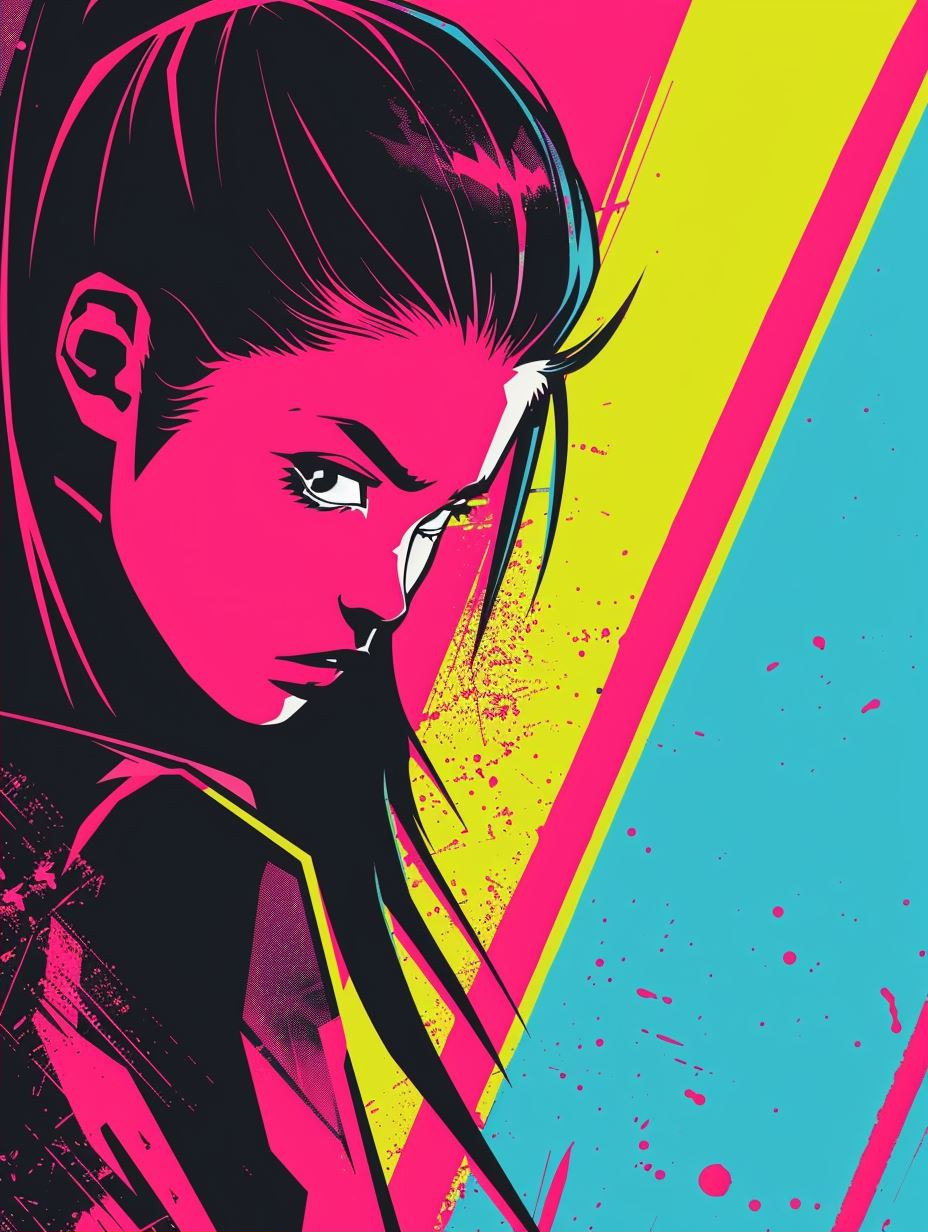 Neon Visions: Pop Art Portrait Quad - Image 2