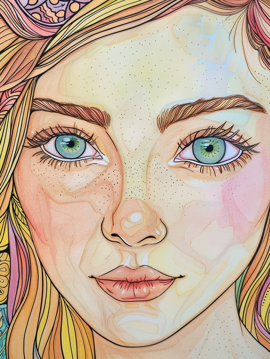 Ethereal Watercolor Maiden Portraits - Image 1