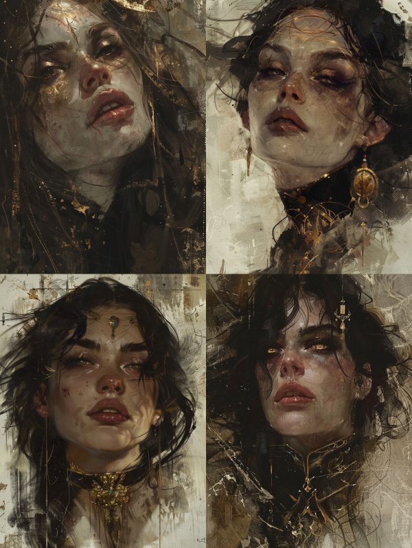 Gilded Decay Ethereal Portrait