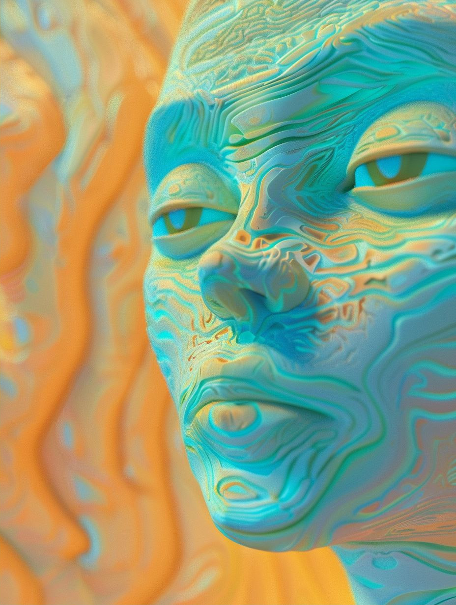 Surreal Liquid Portraits in Neon Hues - Image 2