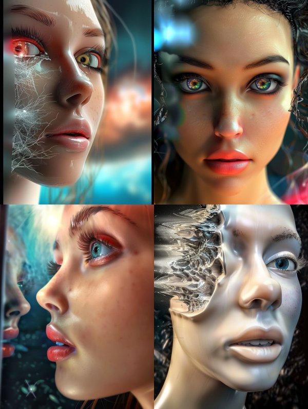 Ethereal Fragments of Digital Beauty