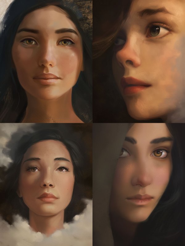Ethereal Gazes: A Study of Digital Portraits