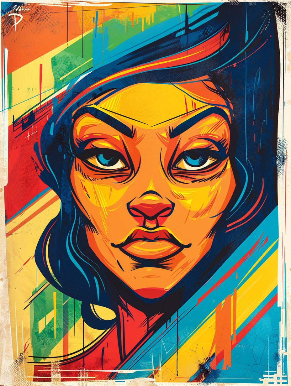 Vibrant Visions: Pop Art Portrait Quartet - Image 4