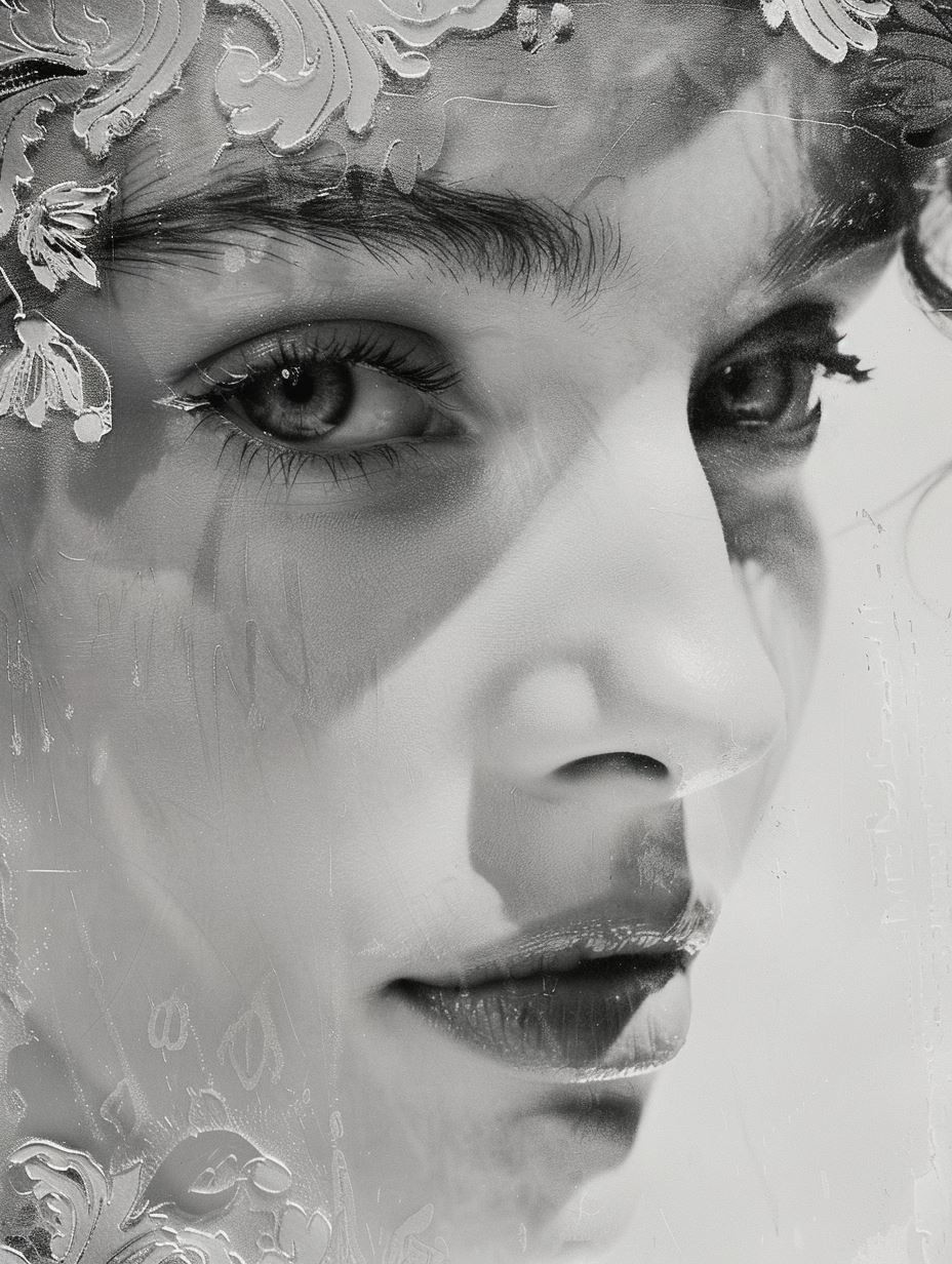 Ethereal Monochrome Floral Portraits - Image 2